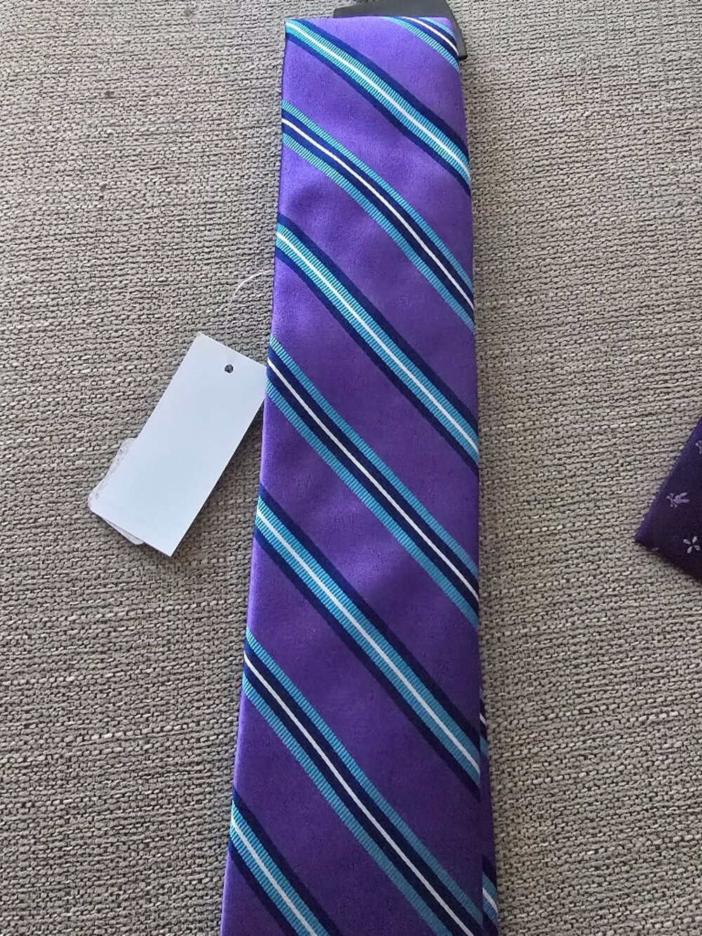 TED BAKER London Men's 100% Silk Tie ~ Blue Stripe $79.50 New NWT NICE